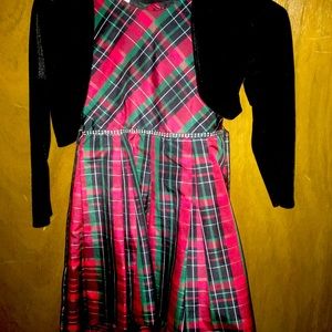 Girls size 7 Christmas dress with bolero jacket